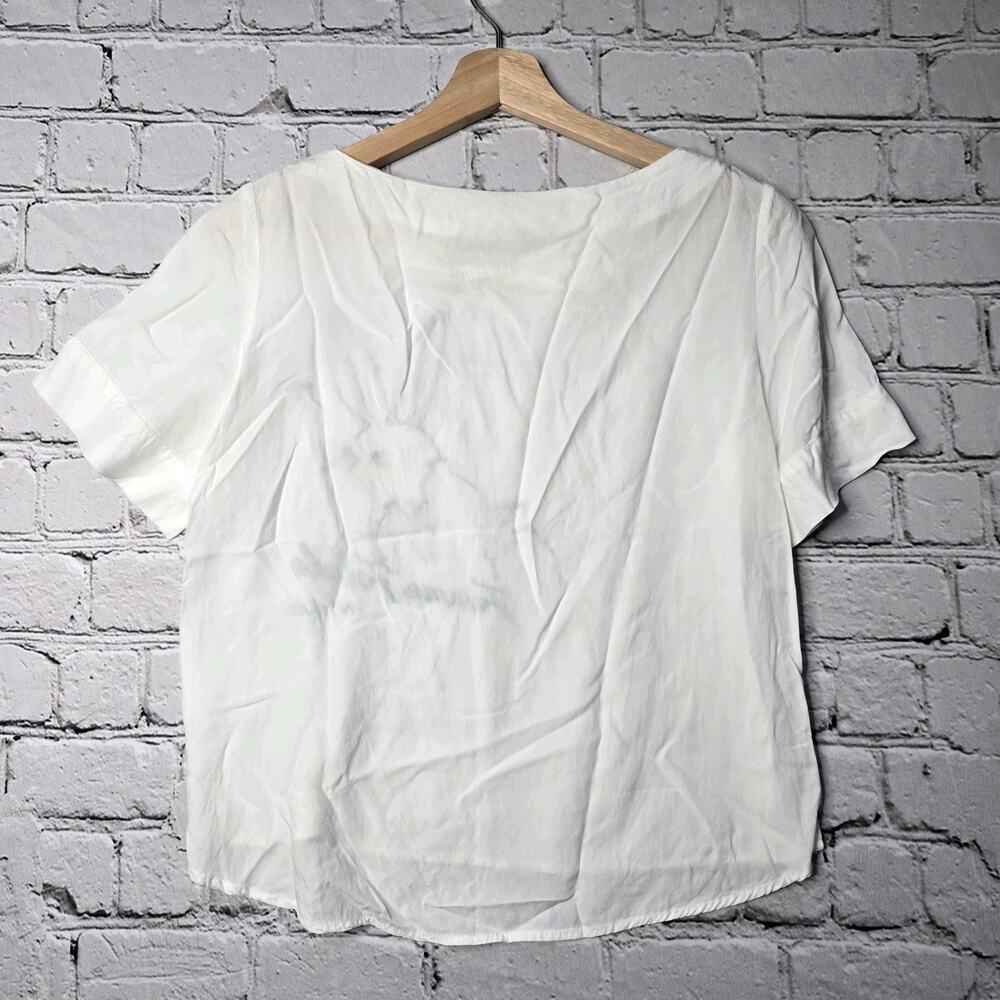 Aitoo Suxi Stich Embroidered Femme Fatale Short Sleeve Blouse Size Medium - Picture 6 of 10
